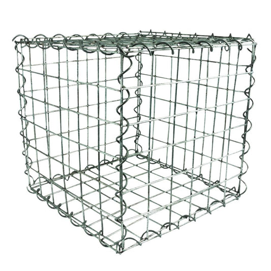 Galvanised welded mesh gabion basket 1m x 0.5m x 0.5m - 3mm wire 75mm aperture