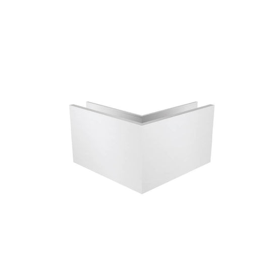 Frameless glass balustrade internal corner base fix mill finish aluminium 200mm legs