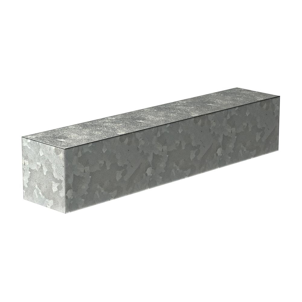 Galvanised steel square bar 6m - hot-dip galvanised solid square section