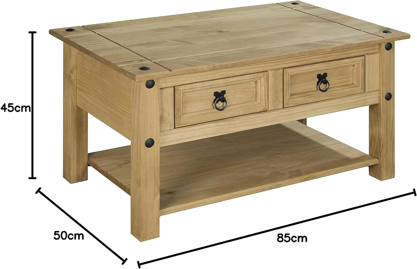 Corona Coffee Table 2 Drawer