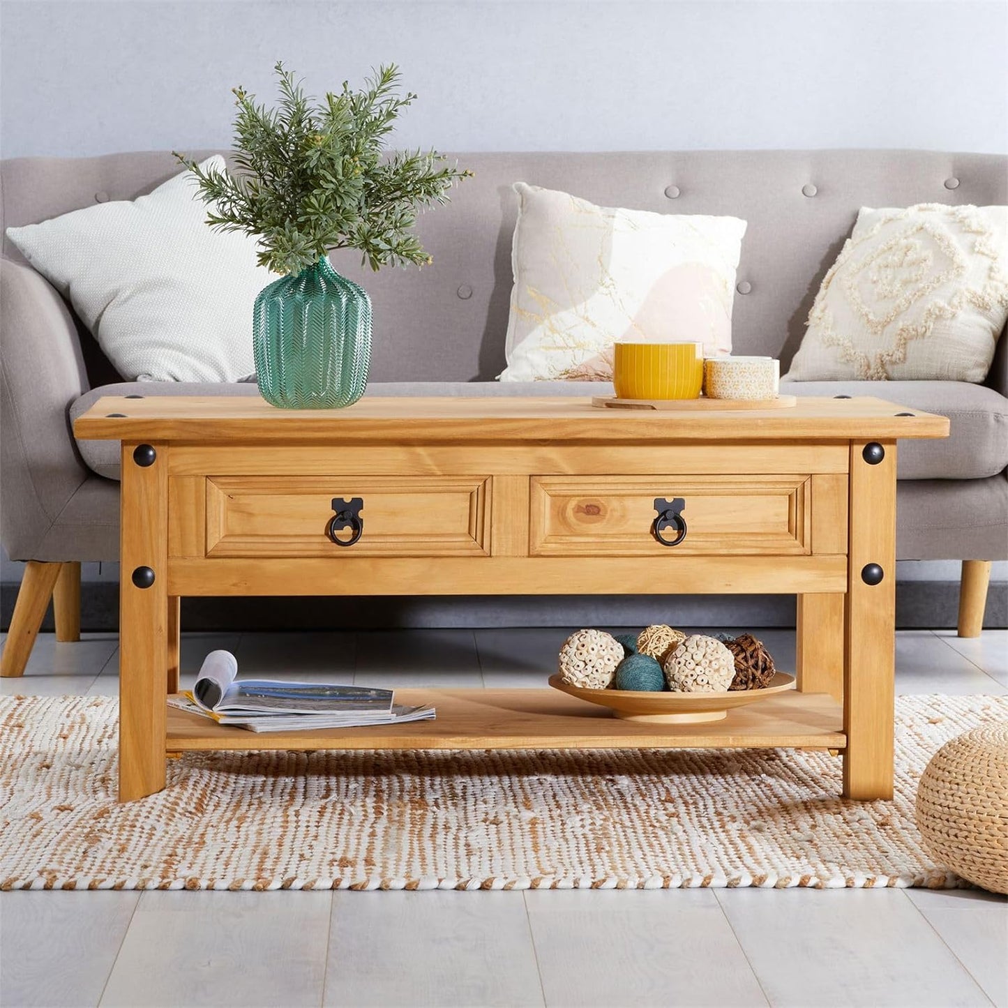 Corona Coffee Table 2 Drawer