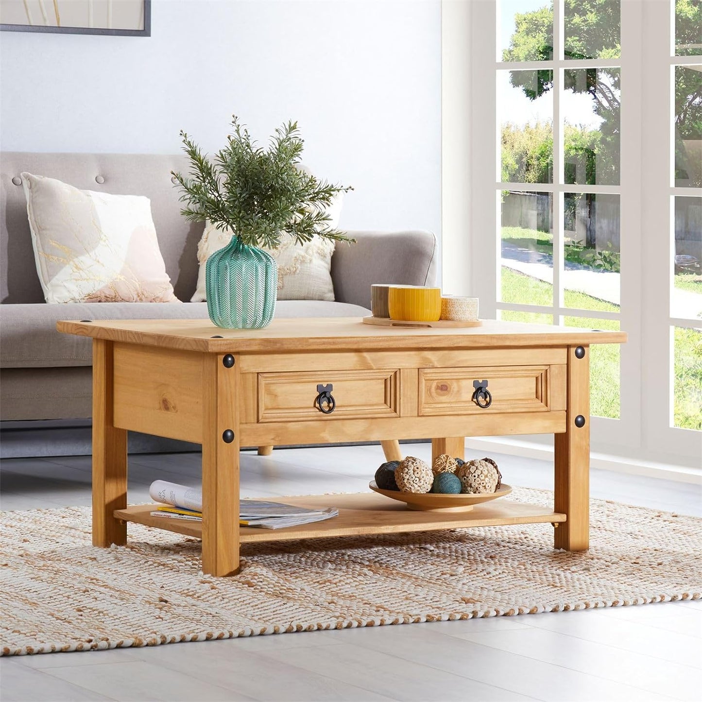 Corona Coffee Table 2 Drawer