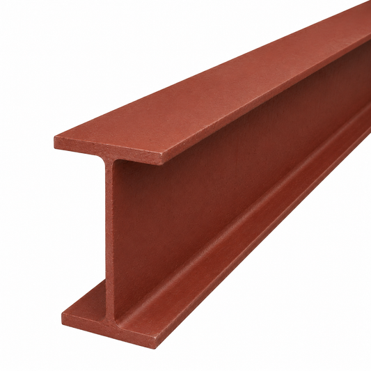 152 x 89 UB16 S355J0 universal beam red oxide primer finish structural steel RSJ on white background