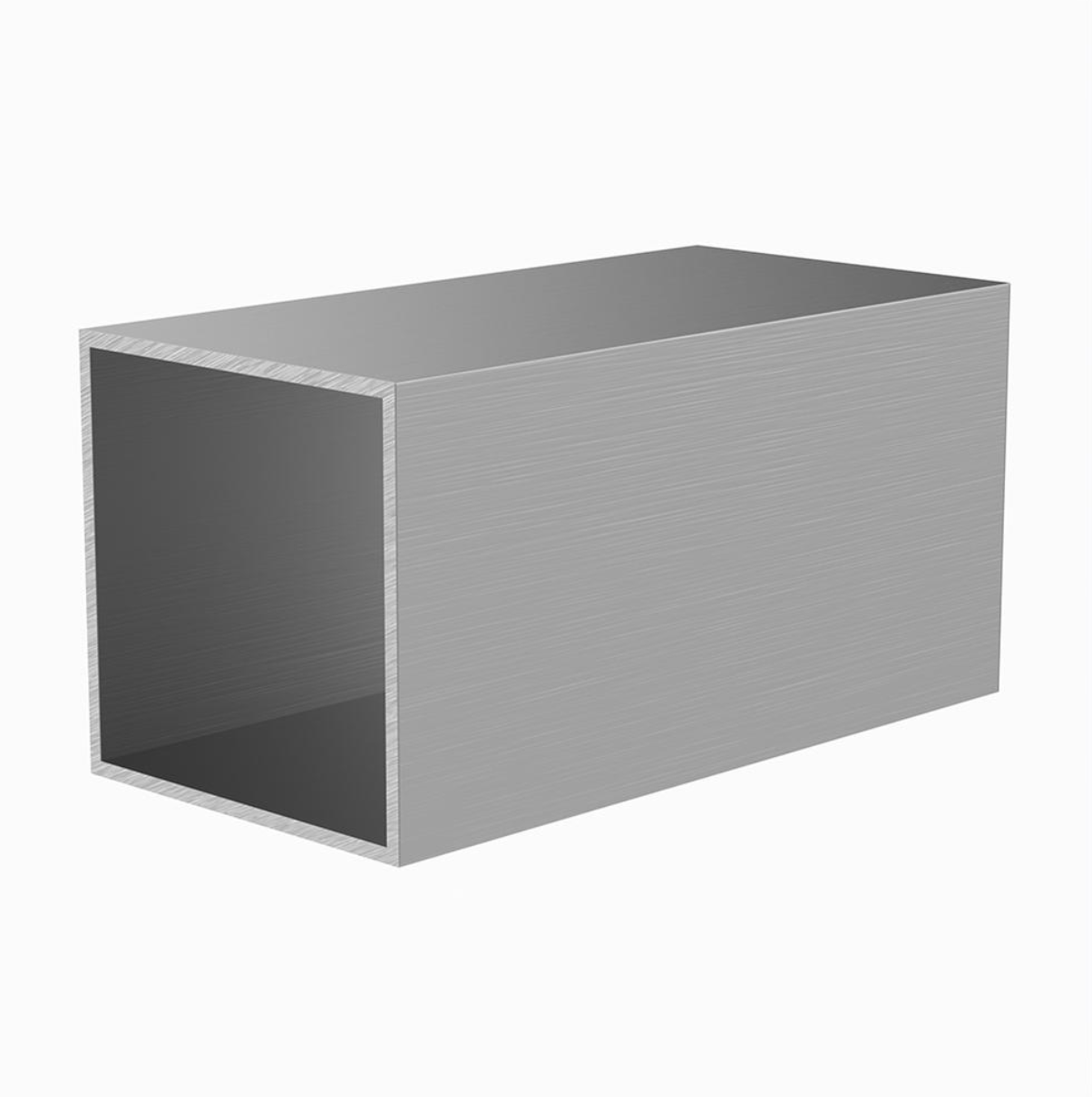 6063 Aluminium Box Rectangle Section - 5m Lengths