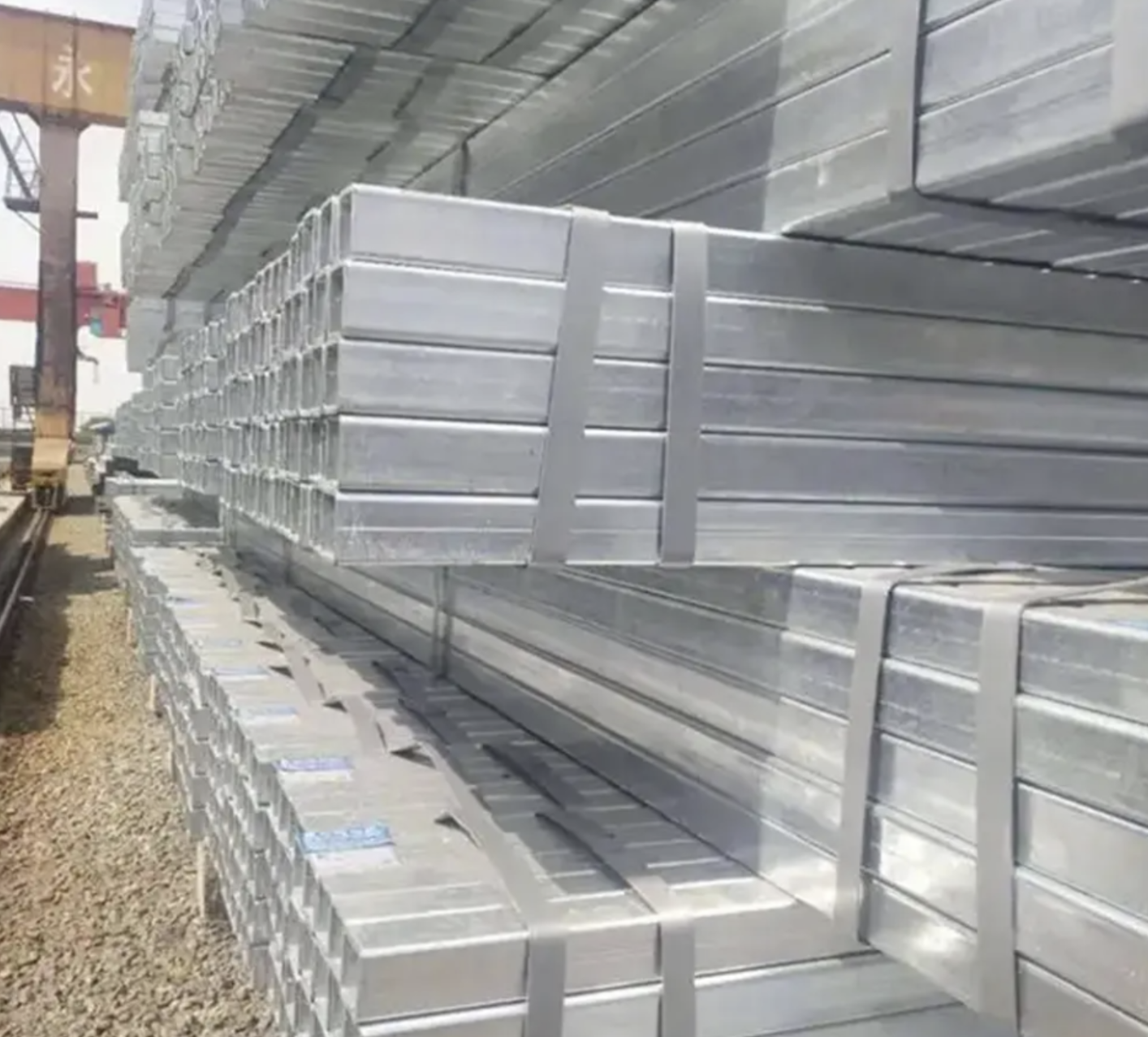 Galvanised Steel Box Rectangle Section - 6m Long