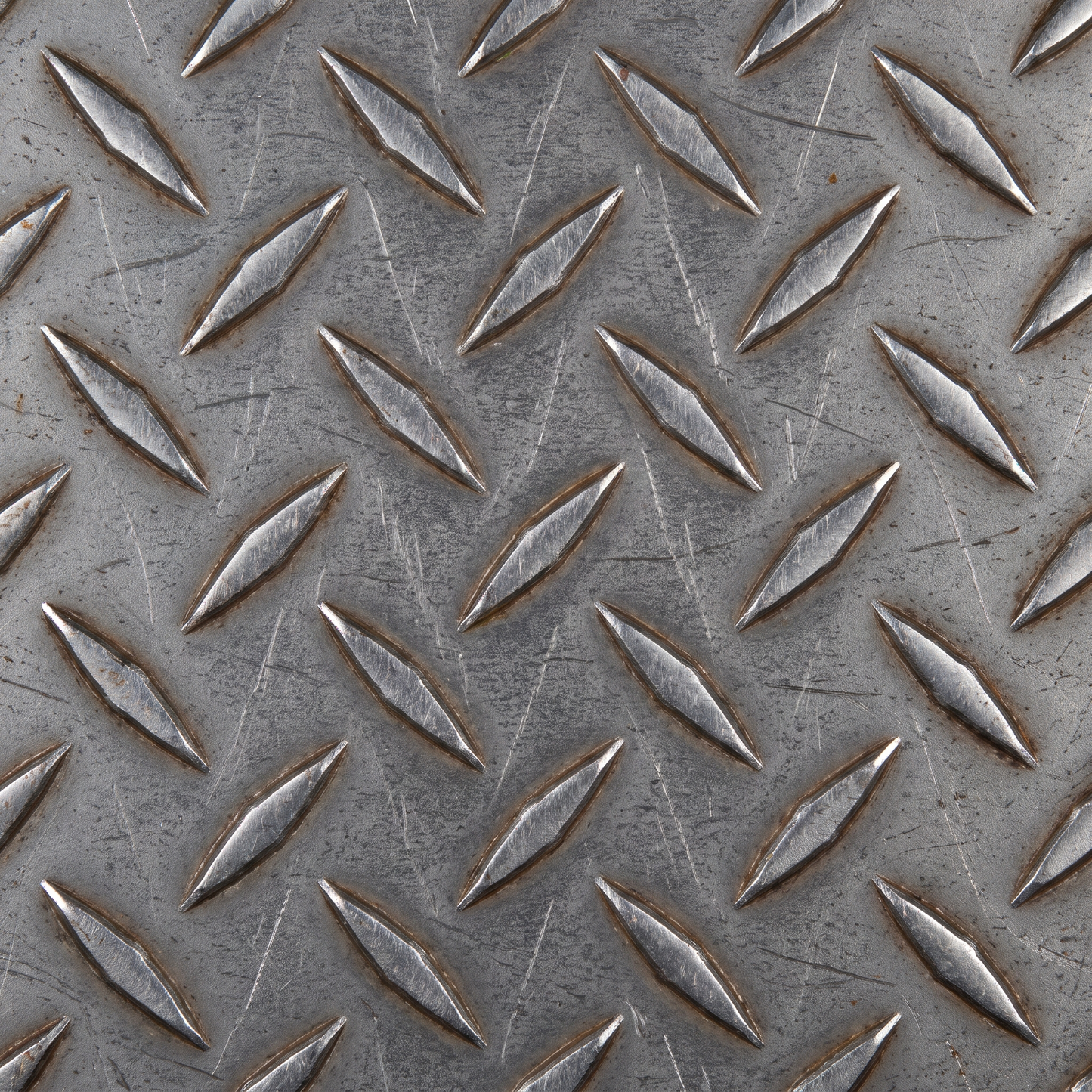 Mild steel durbar checker plate raised teardrop diamond anti-slip pattern close-up - S275 8x4