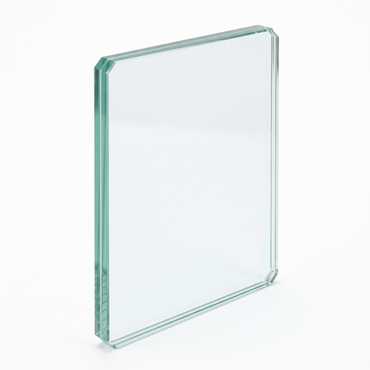 21.5mm toughened laminated glass panel 10.10.4 with PVB interlayer and dubbed corners