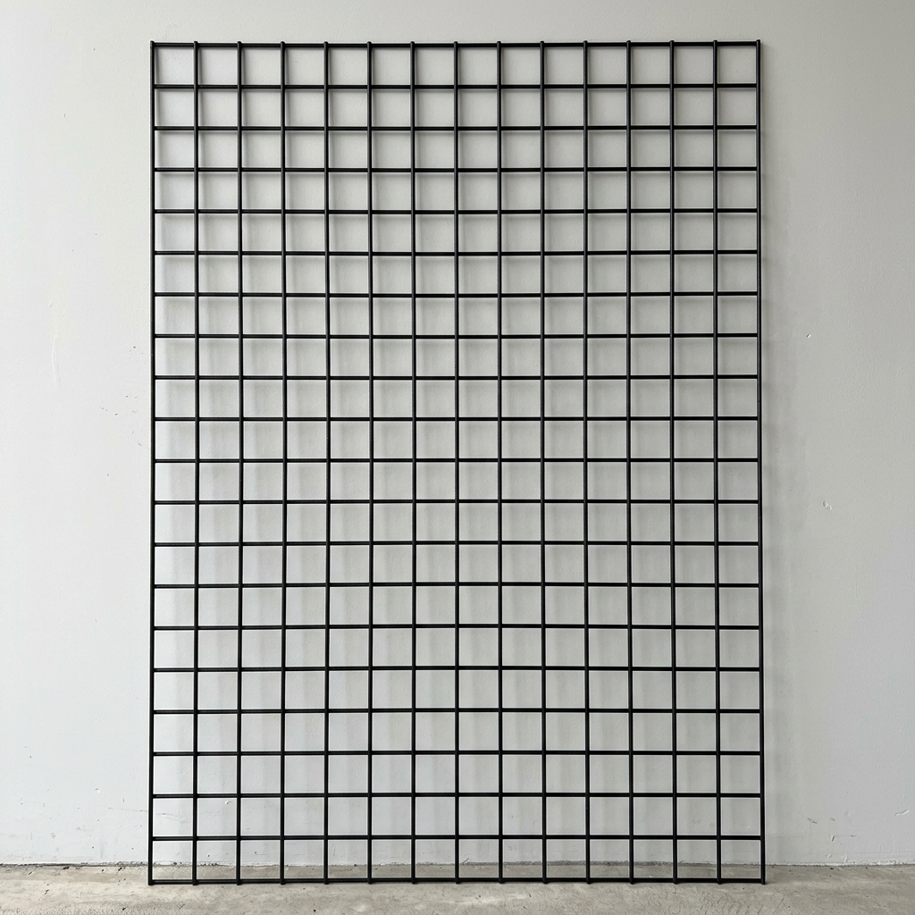 Black PVC coated welded wire mesh panel, 50mm 12G, galvanised core