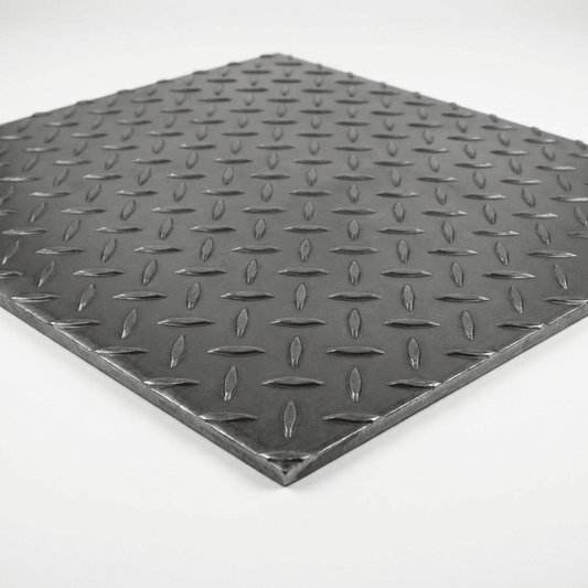 Mild Steel Durbar Checker Plate & Tread Plate – S275 Chequer Plate, 8x4 & 2m x 1m, 3mm to 10mm, Anti-Slip Steel Floor Plate for Stairs & Ramps - Rackerman