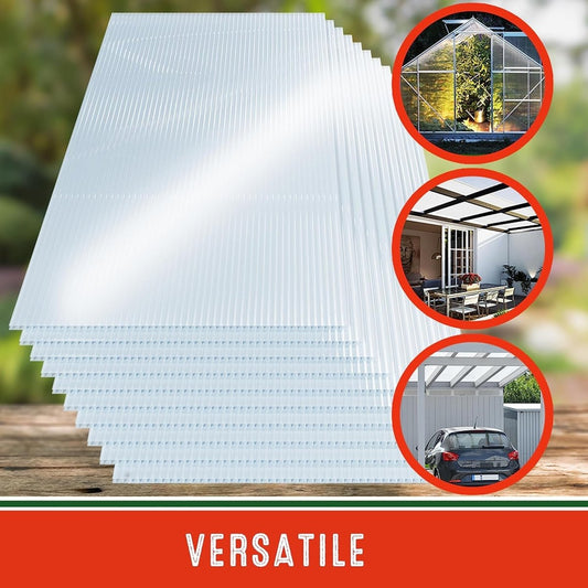 Pack of Polycarbonate Roofing Sheets – 4 mm Clear Twinwall - Rackerman