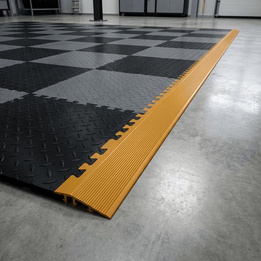 Ramp Edges for Interlocking Garage Floor Tiles - Rackerman