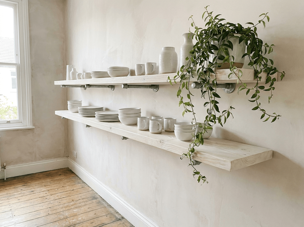 Reclaimed Scaffold Board Shelves – Rustic Wall Shelving, Cut to Size - Rackerman