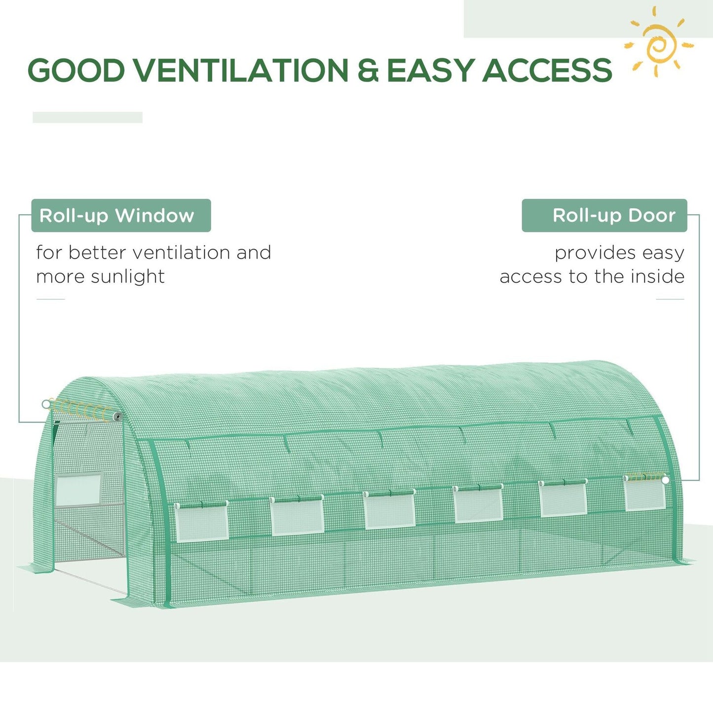 Polytunnel Greenhouse Multiple Sizes