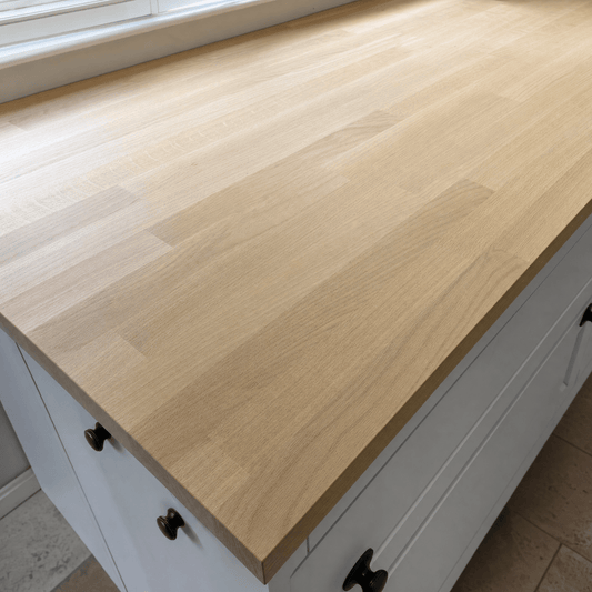 Solid Oak Kitchen Worktop 28mm – Real Solid Wood Oak Worktop, Cut to Size, Breakfast Bar, Kitchen Island, Shelf & Upstand - Rackerman