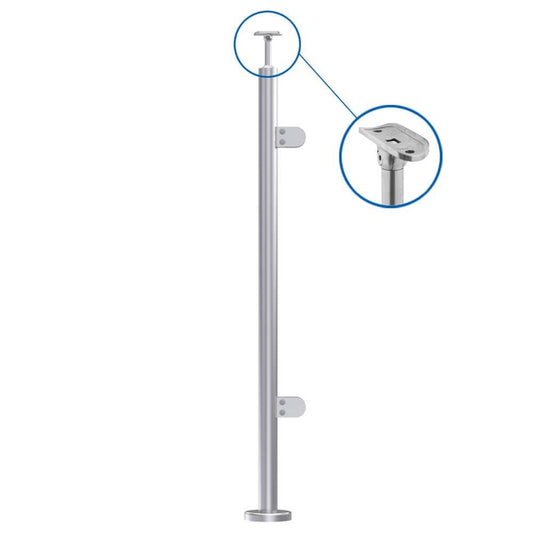 Stainless Steel Handrail Posts – 316 Mirror Polish Balustrade Posts & Uprights for Handrail & Glass Balustrade - Rackerman