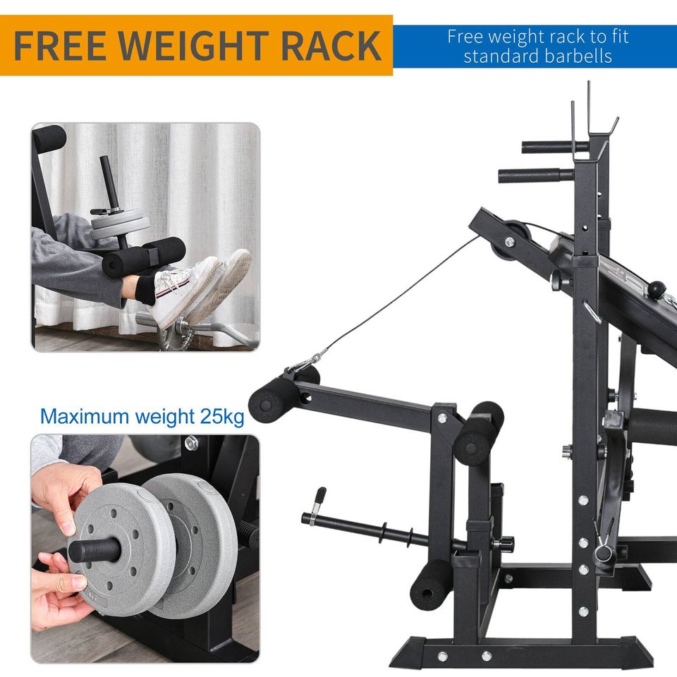 Multi-Position Weight Bench, Weight & Bar Rack Stand