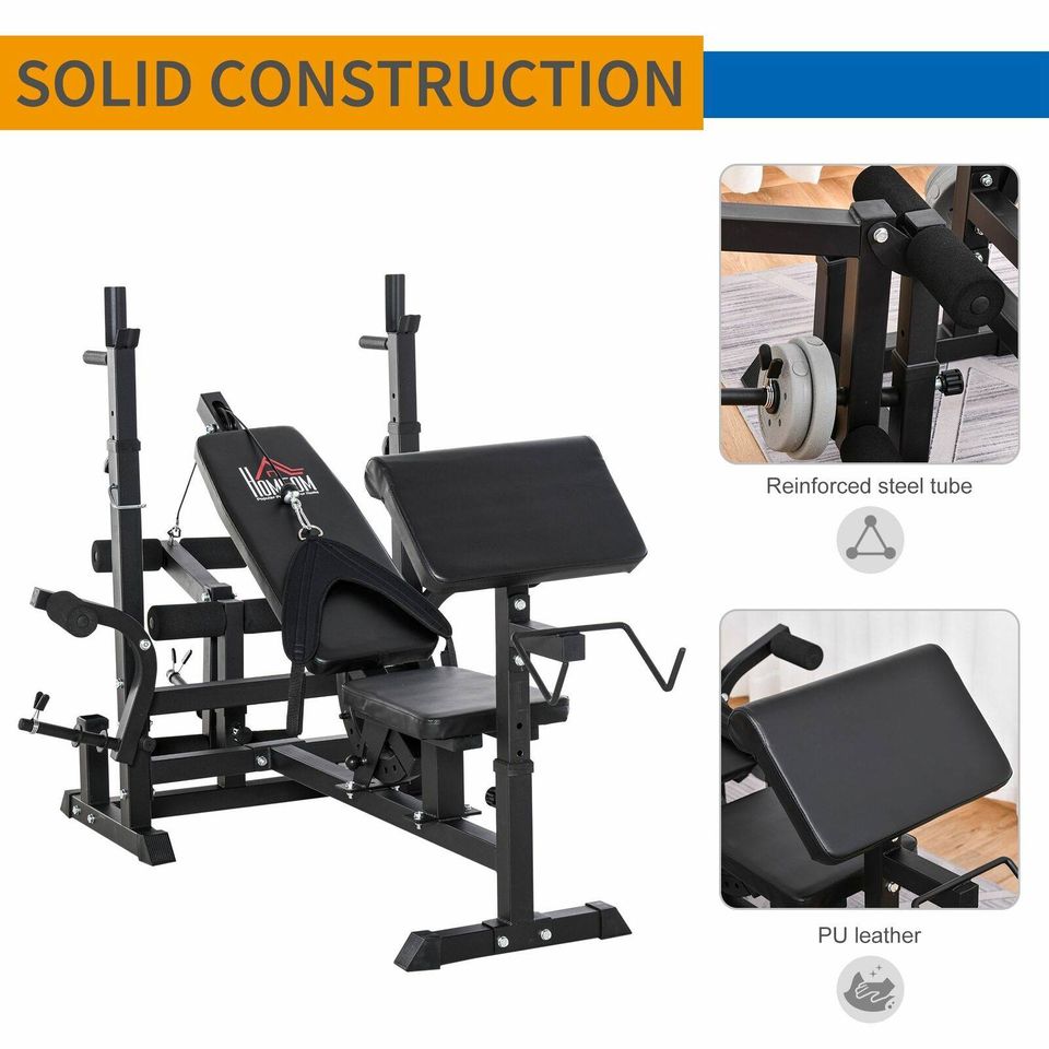 Multi-Position Weight Bench, Weight & Bar Rack Stand