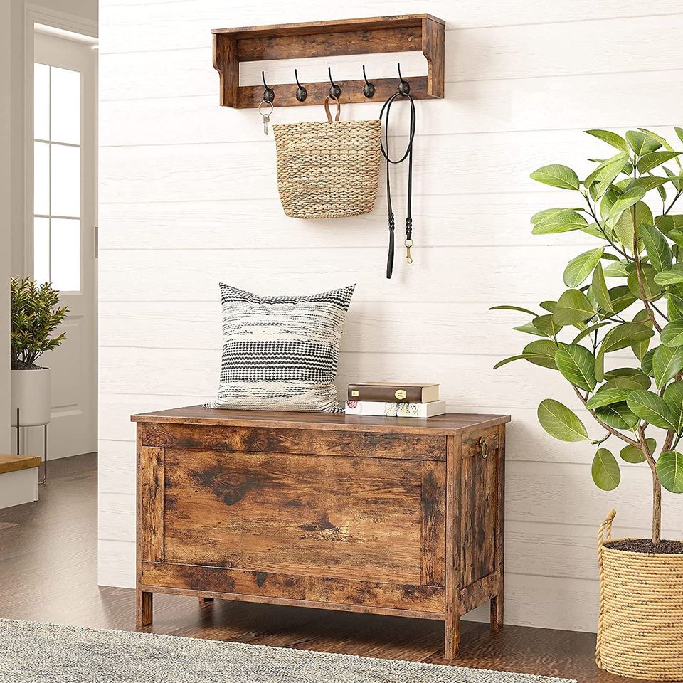 Wooden Storage Chest Bench Trunk Toy Box (m)