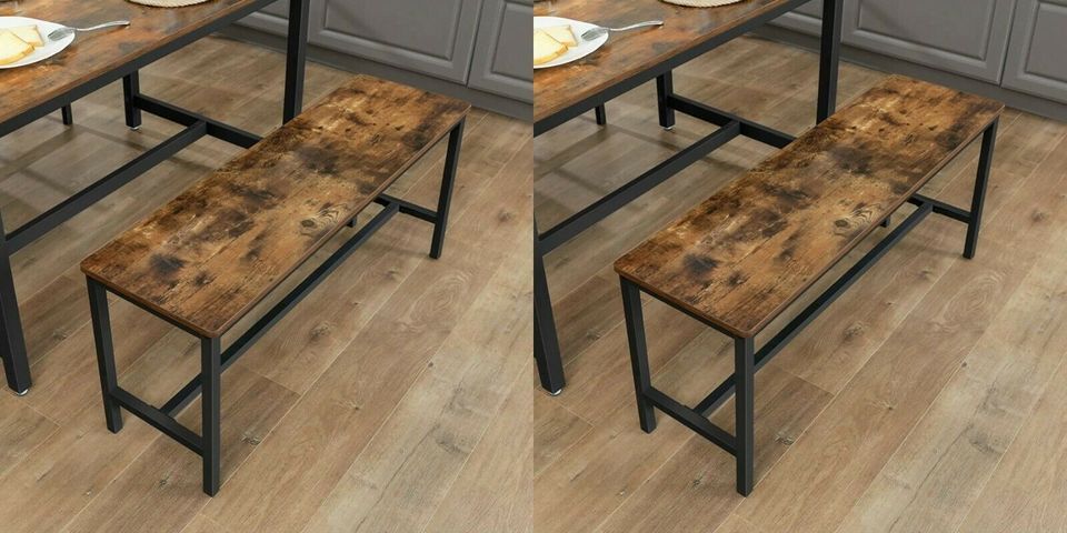 Industrial Dining Bench Set 2 Vintage Chair