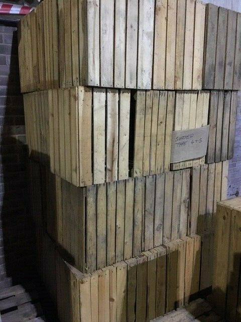 Strong Vintage Wooden Crates Fruit Apple Boxes Home Decor - Rustic mc