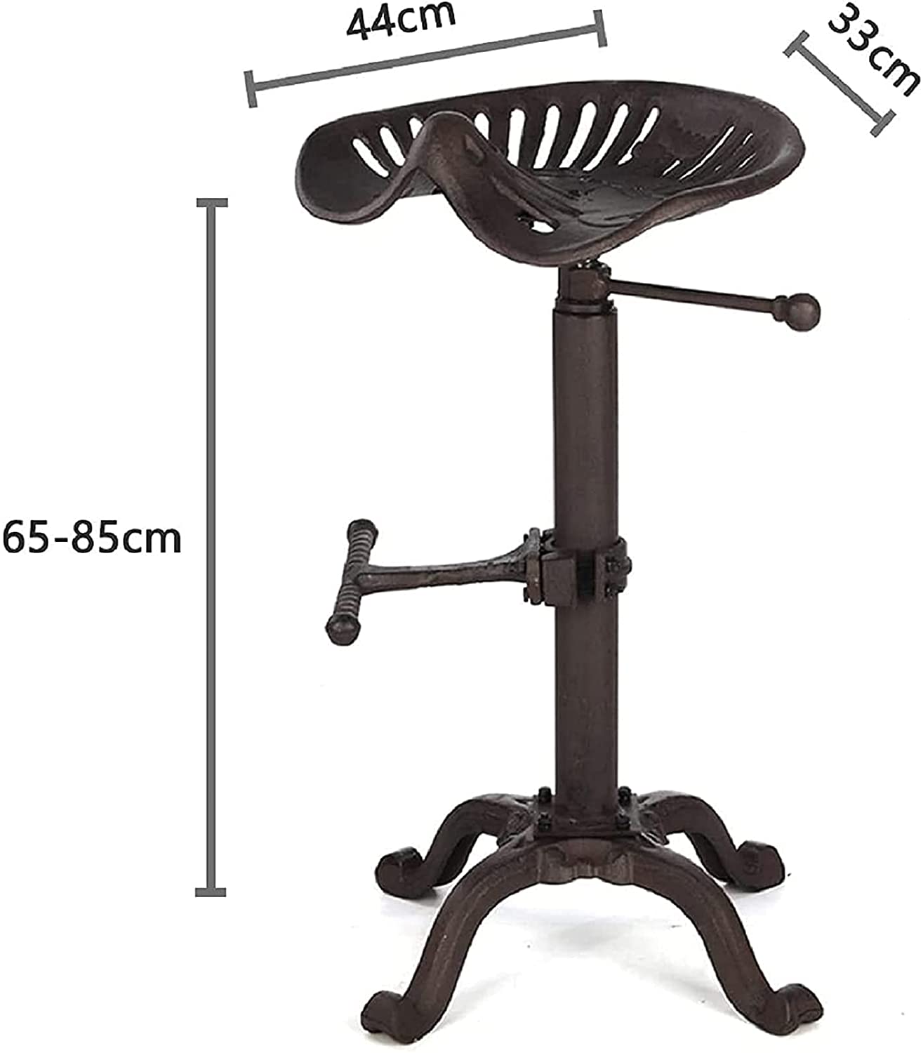 Industrial Cast Iron Bar/Tractor Stools with Adjustable Height