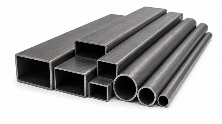S235 mild steel box section, rectangular (RHS) and circular (CHS) hollow sections in 3m and 7.5m lengths for fabrication and structural work