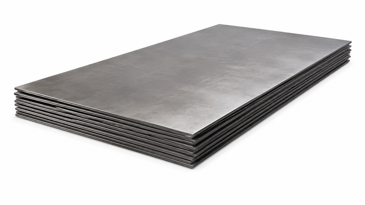 Mild steel sheets in S275 grade — 2000×1000mm, 2500×1250mm (8×4ft) and 3000×1500mm sizes, 0.8mm to 10mm thickness, mill finish, UK delivery