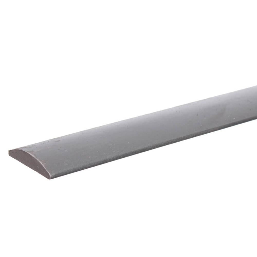 Convex bar feather edge steel handrail - rounded top hand-rail profile for stairs and balustrades