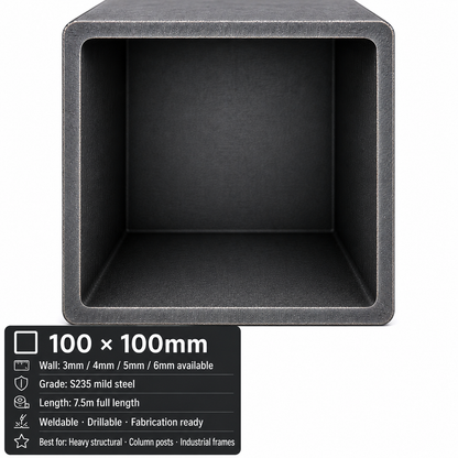 Mild Steel Box Section 7.5m – S235 Square Hollow Section