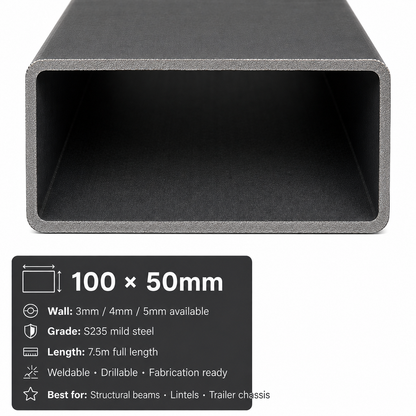 Mild Steel Rectangular Hollow Section 7.5m – S235 RHS