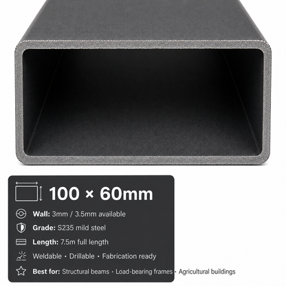 Mild Steel Rectangular Hollow Section 7.5m – S235 RHS