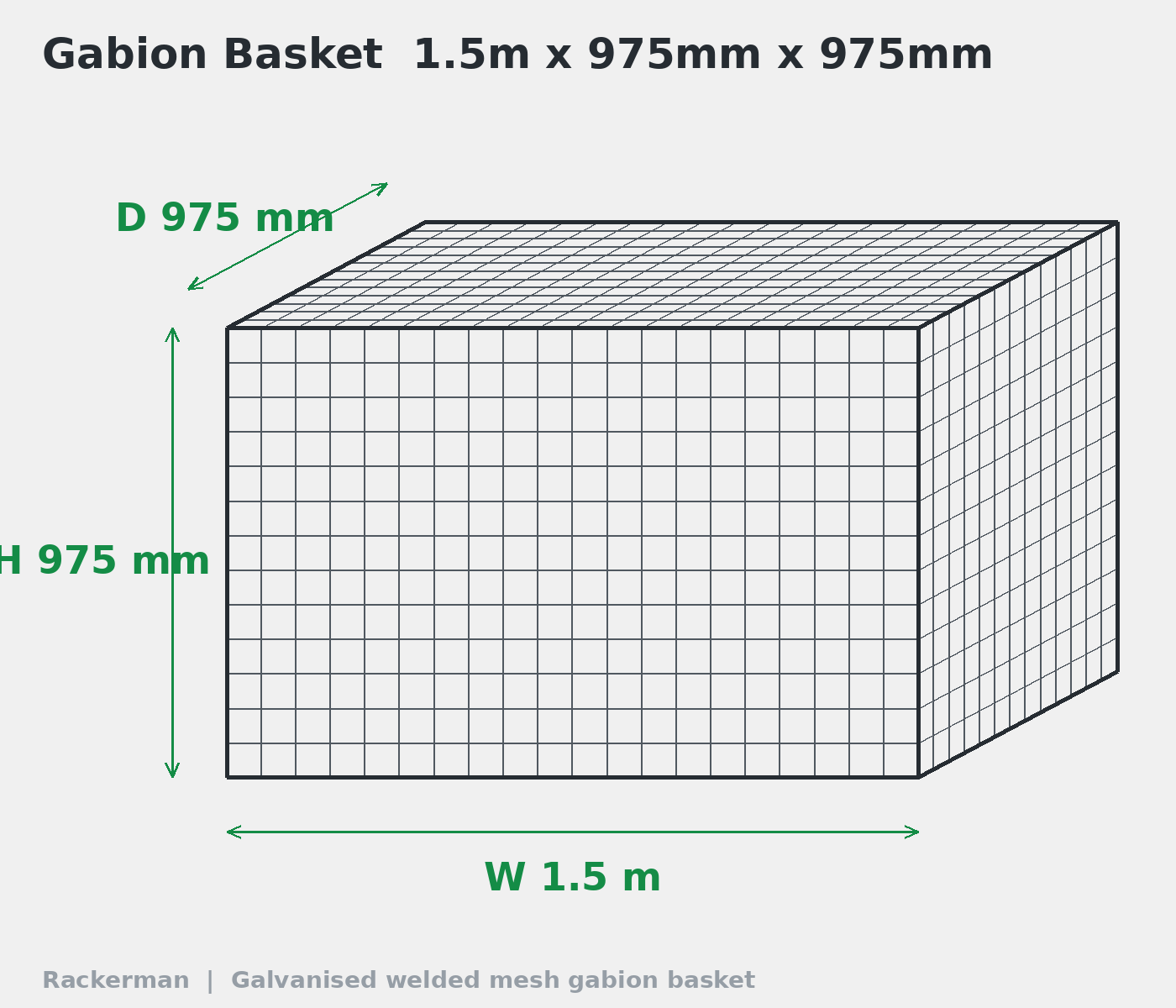 GALFAN Gabion Baskets – 10 Gauge Welded Wire Stone Cages