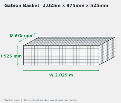 GALFAN Gabion Baskets – 10 Gauge Welded Wire Stone Cages