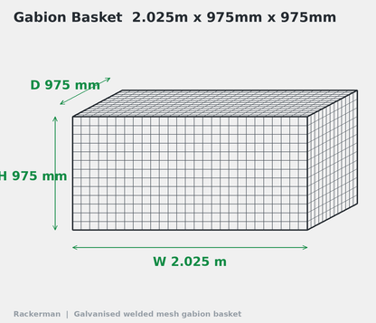 GALFAN Gabion Baskets – 10 Gauge Welded Wire Stone Cages