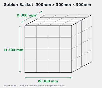 GALFAN Gabion Baskets – 10 Gauge Welded Wire Stone Cages