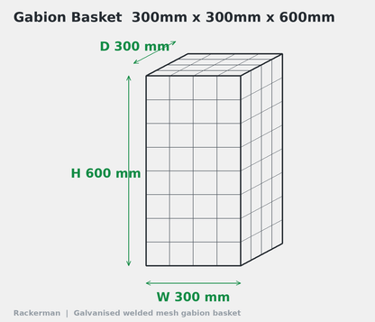 GALFAN Gabion Baskets – 10 Gauge Welded Wire Stone Cages