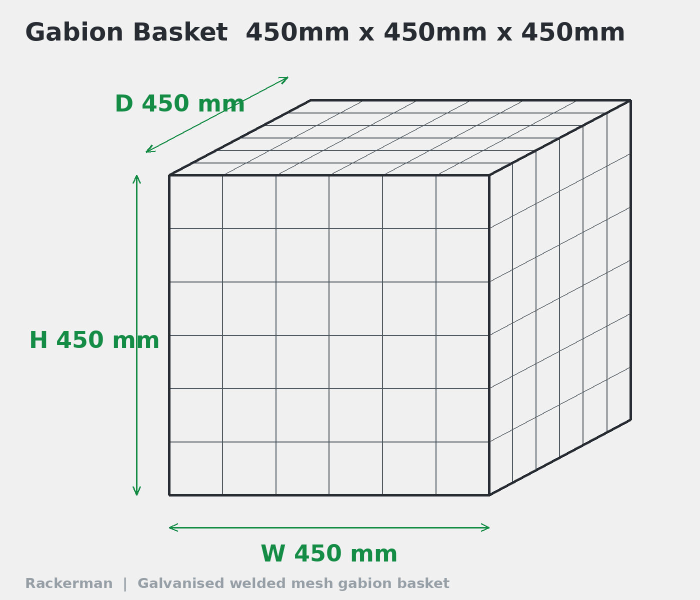 GALFAN Gabion Baskets – 10 Gauge Welded Wire Stone Cages
