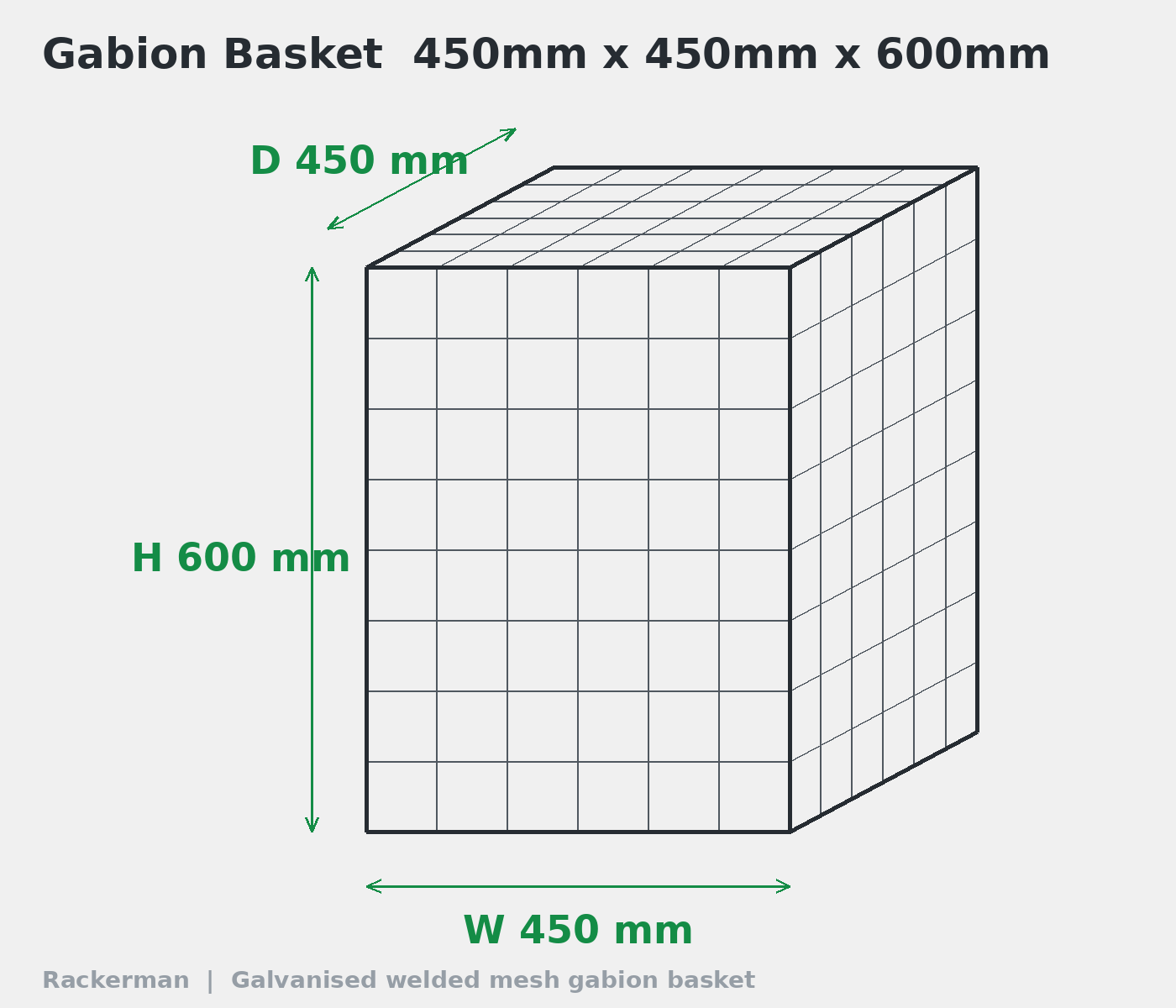 GALFAN Gabion Baskets – 10 Gauge Welded Wire Stone Cages