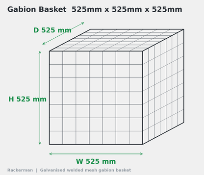 GALFAN Gabion Baskets – 10 Gauge Welded Wire Stone Cages