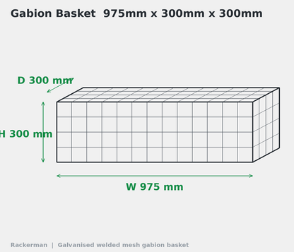 GALFAN Gabion Baskets – 10 Gauge Welded Wire Stone Cages