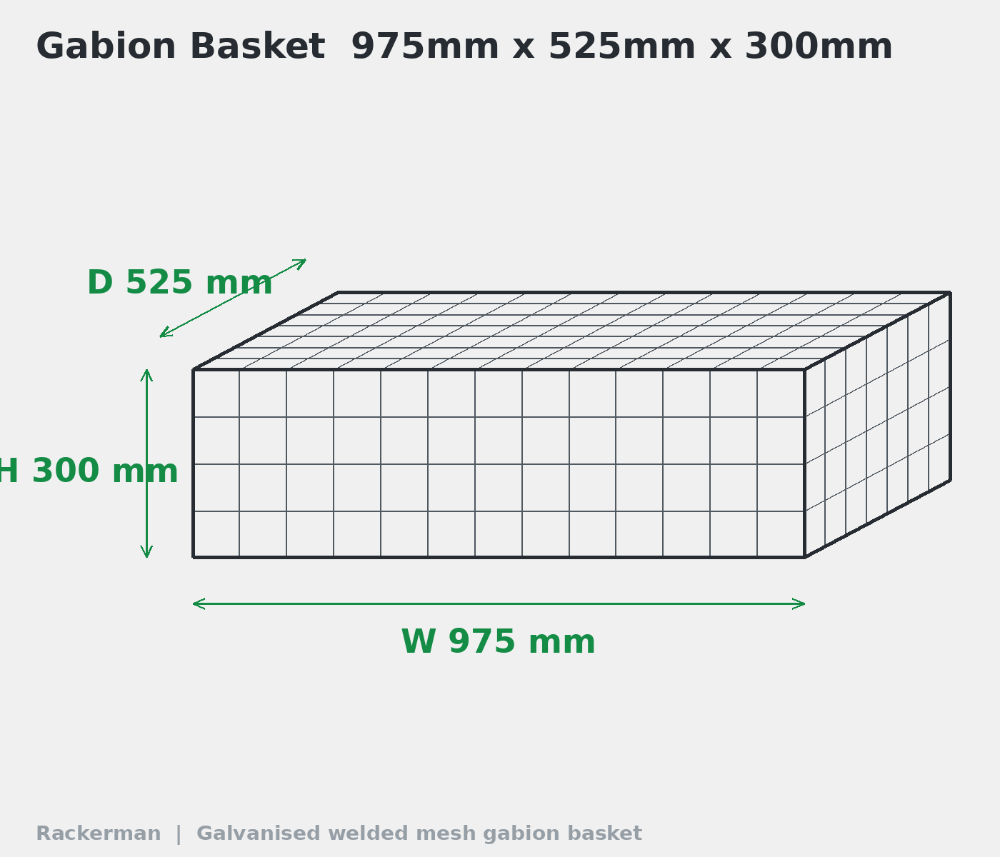GALFAN Gabion Baskets – 10 Gauge Welded Wire Stone Cages
