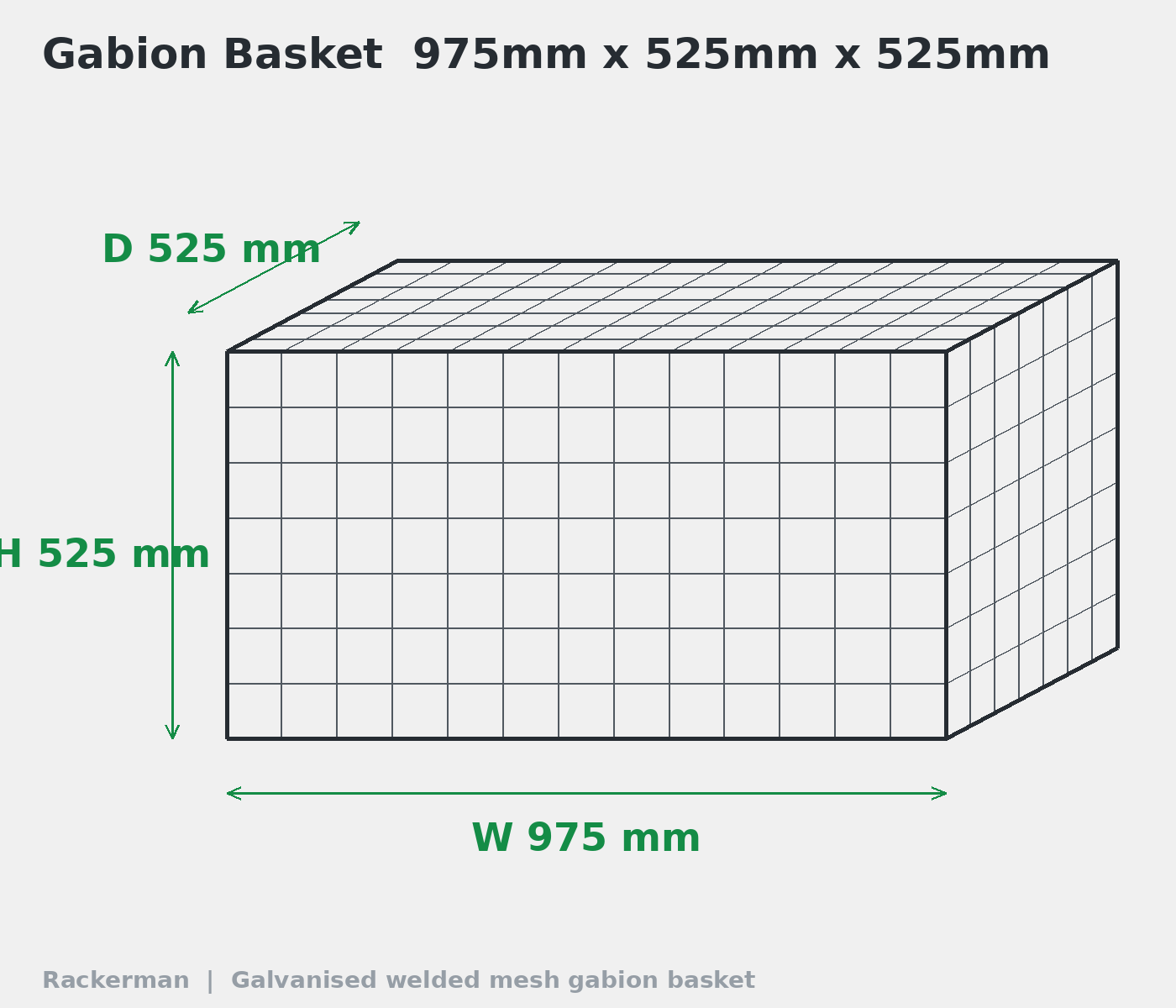 GALFAN Gabion Baskets – 10 Gauge Welded Wire Stone Cages