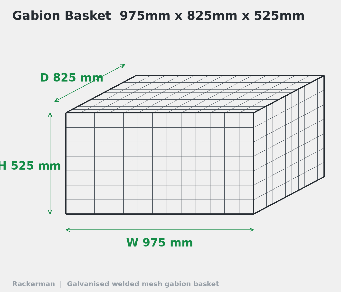 GALFAN Gabion Baskets – 10 Gauge Welded Wire Stone Cages