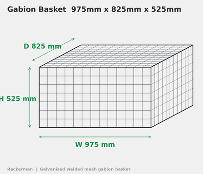 GALFAN Gabion Baskets – 10 Gauge Welded Wire Stone Cages