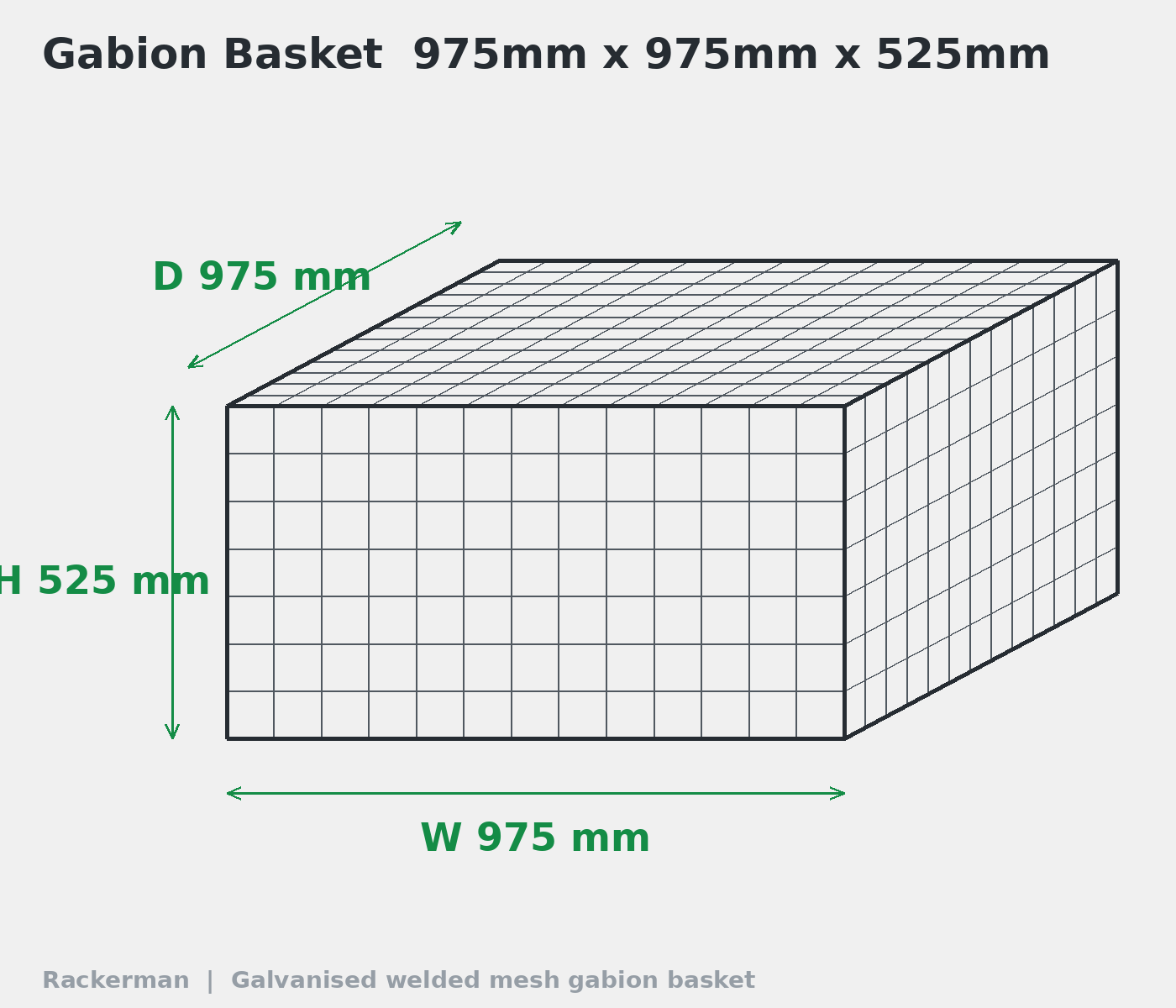 GALFAN Gabion Baskets – 10 Gauge Welded Wire Stone Cages