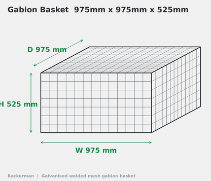 GALFAN Gabion Baskets – 10 Gauge Welded Wire Stone Cages