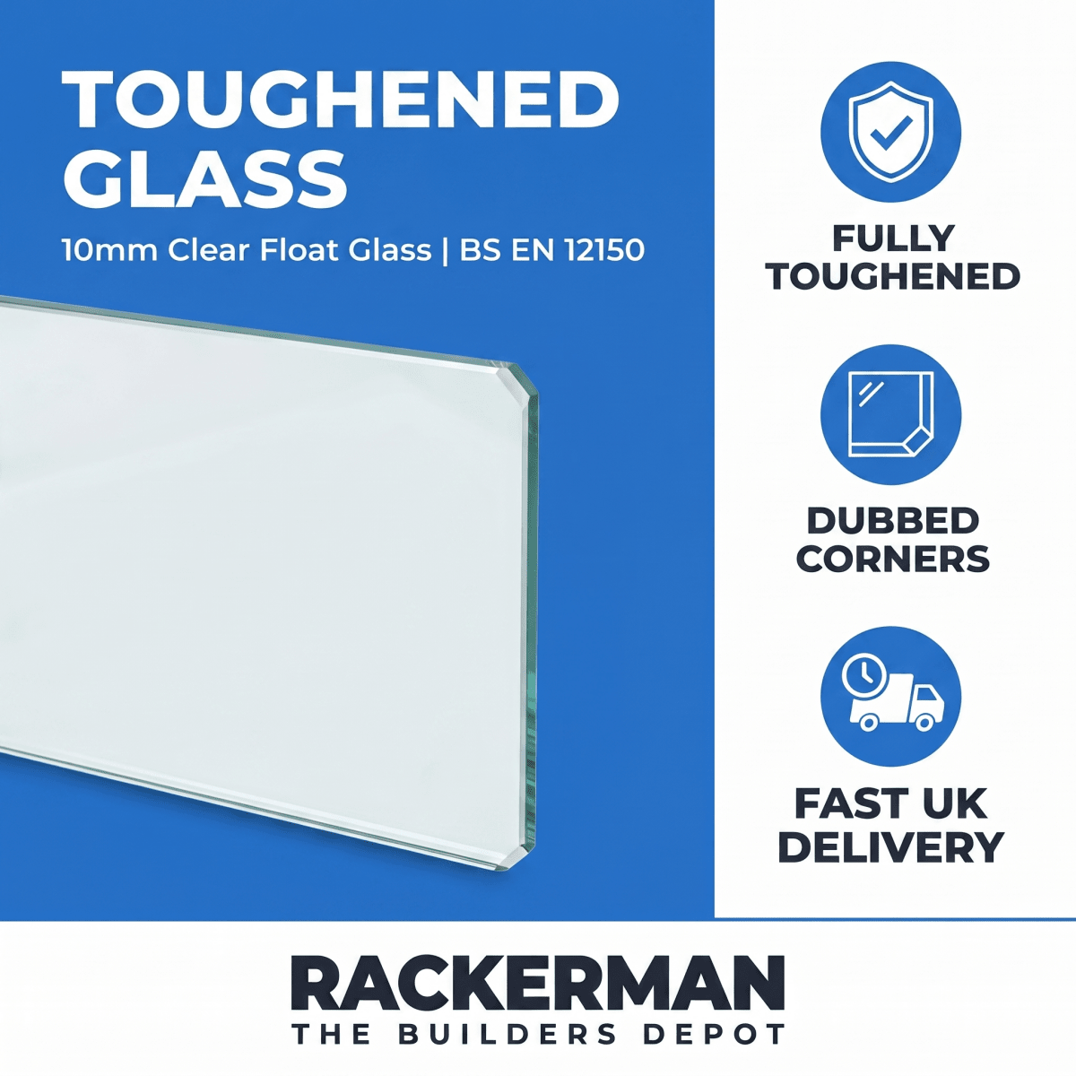 10mm Toughened Glass Panels Stock Sizes - Rackerman