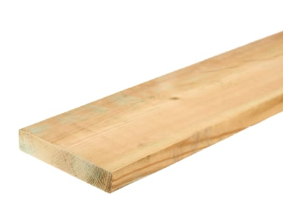 Sawn treated timber 10x2 (47x250mm) C24 pressure-treated softwood - structural graded timber lengths
