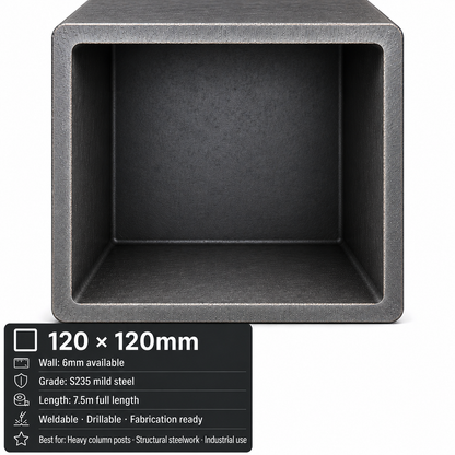 Mild Steel Box Section 7.5m – S235 Square Hollow Section