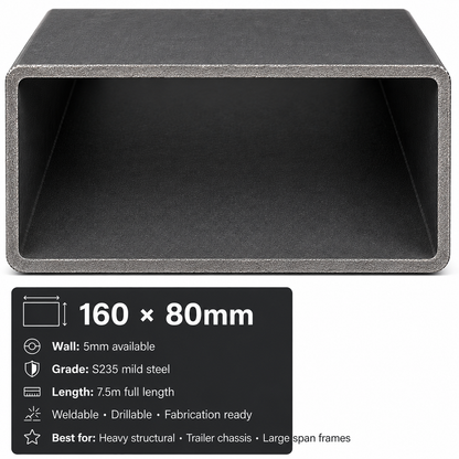 Mild Steel Rectangular Hollow Section 7.5m – S235 RHS
